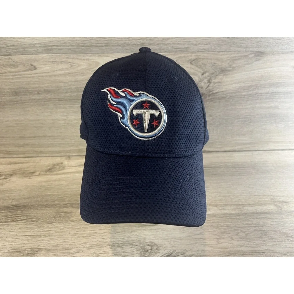 Tennessee Titans NFL New Era 39Thirty‎ Mesh Flex Fitted Hat Cap Blue Size M/L